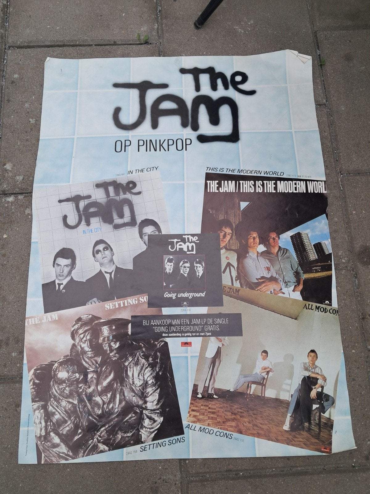 The jam op pinkpop poster 1980, Ophalen of Verzenden, A1 t/m A3