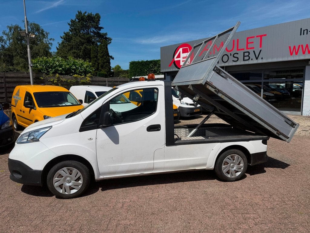 Nissan E-NV200 PICK-UP,KIEPER,11-2014,AIRCO,106751km, Stof, Gebruikt, Wit, Grijs