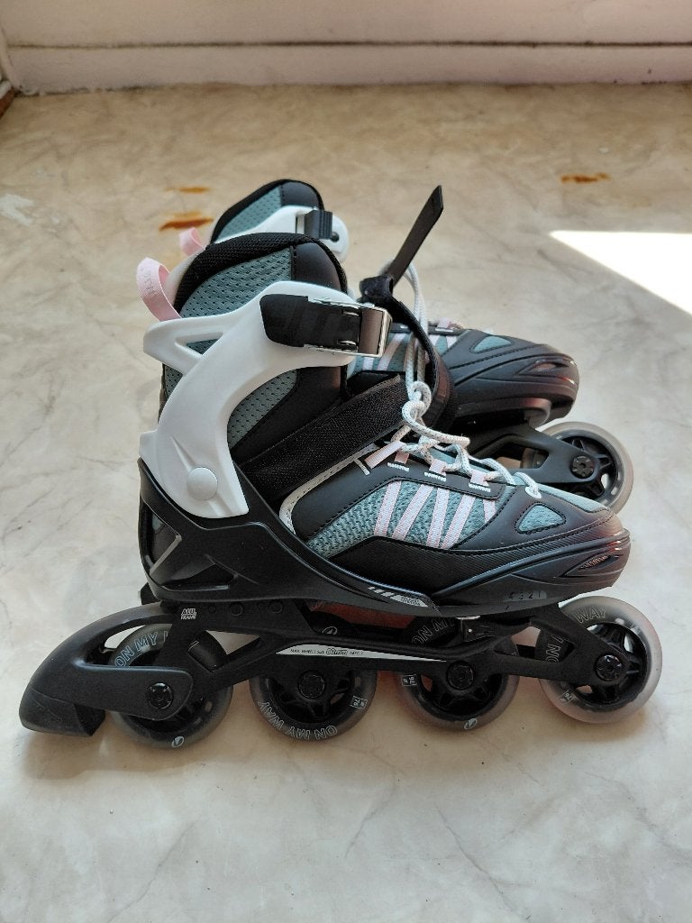 Skeelers Oxelo Fit 5 junior maat 38-41, Verstelbaar, Kinderen, Zo goed als nieuw, Inline skates 4 wielen
