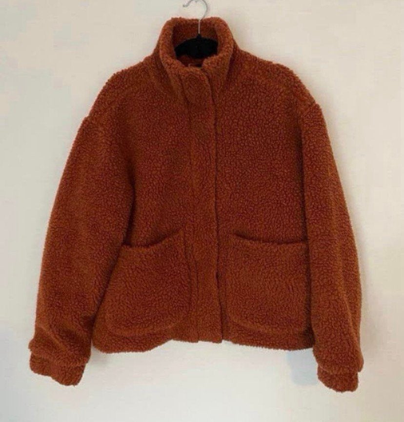 Oranje Wollen Winterjas / vest maat m., Verzenden, Zo goed als nieuw, Maat 38/40 (M), Oranje