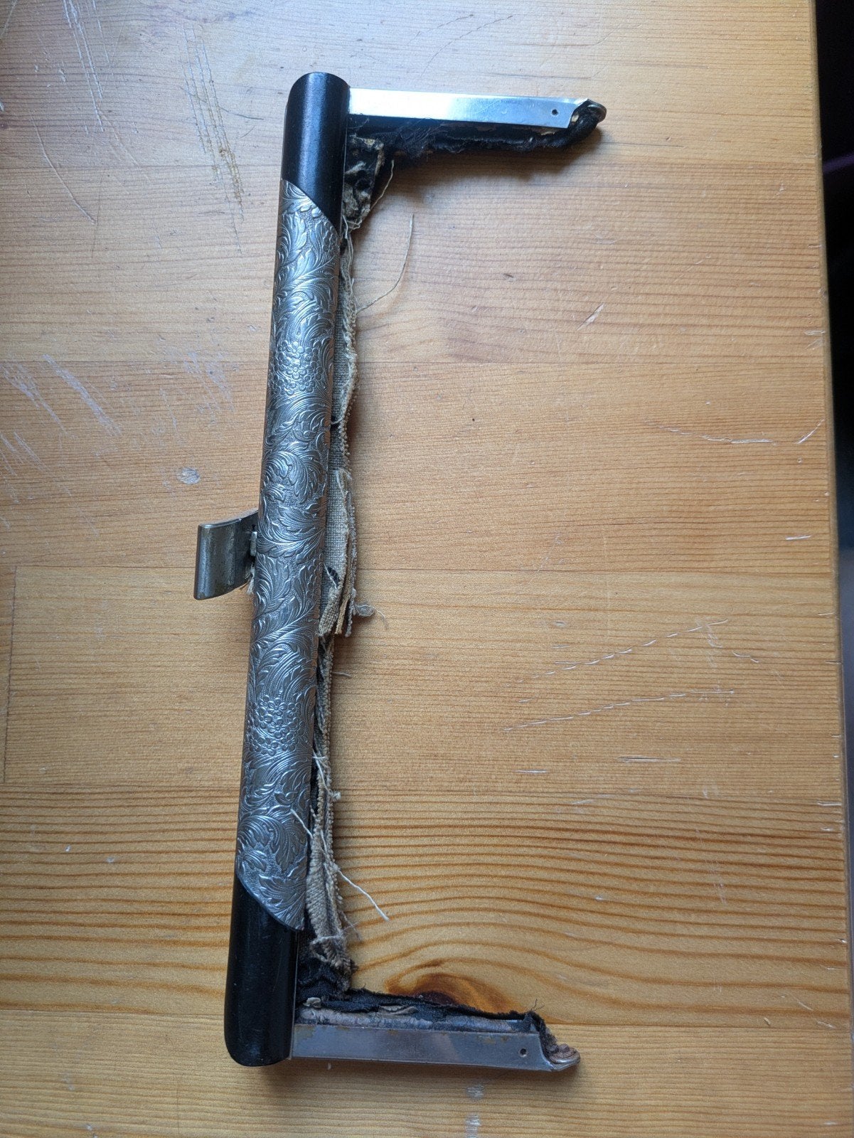 Antiek metalen tasframe - restauratie of decoratie, Ophalen of Verzenden
