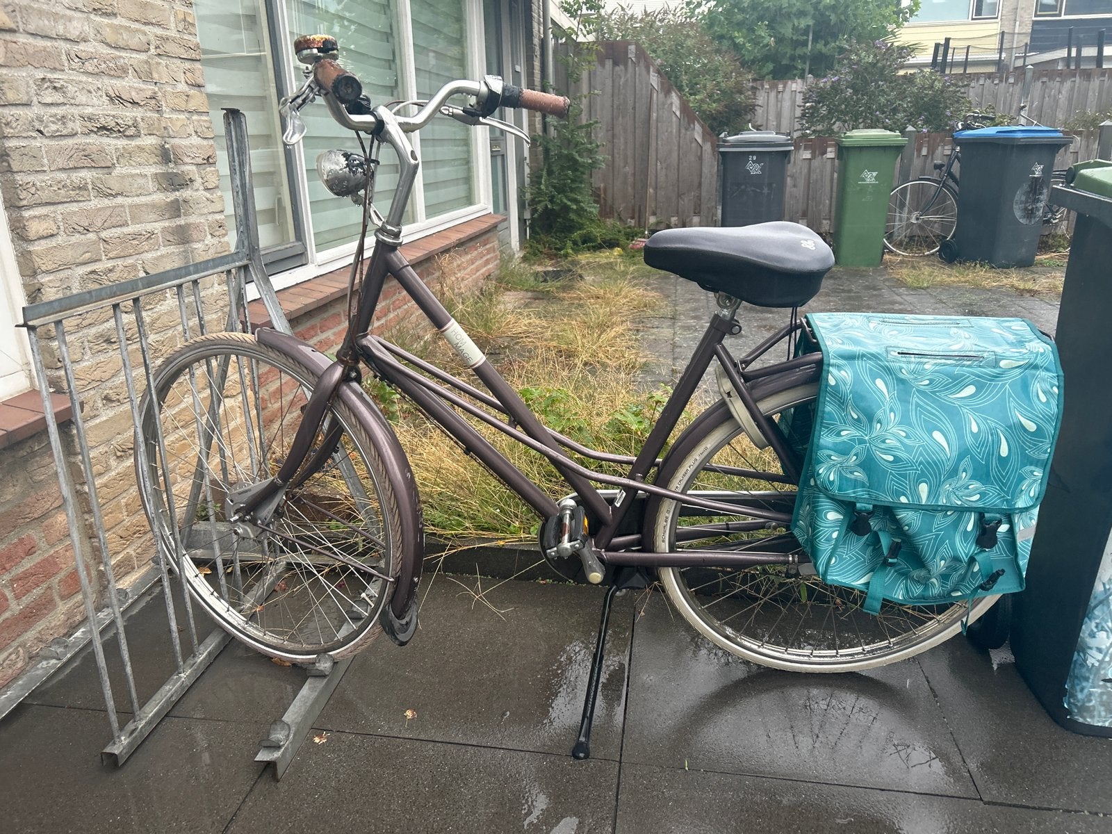 Damesfiets met lage instap en fietstassen, Ophalen, Terugtraprem, Batavus, 53 tot 56 cm