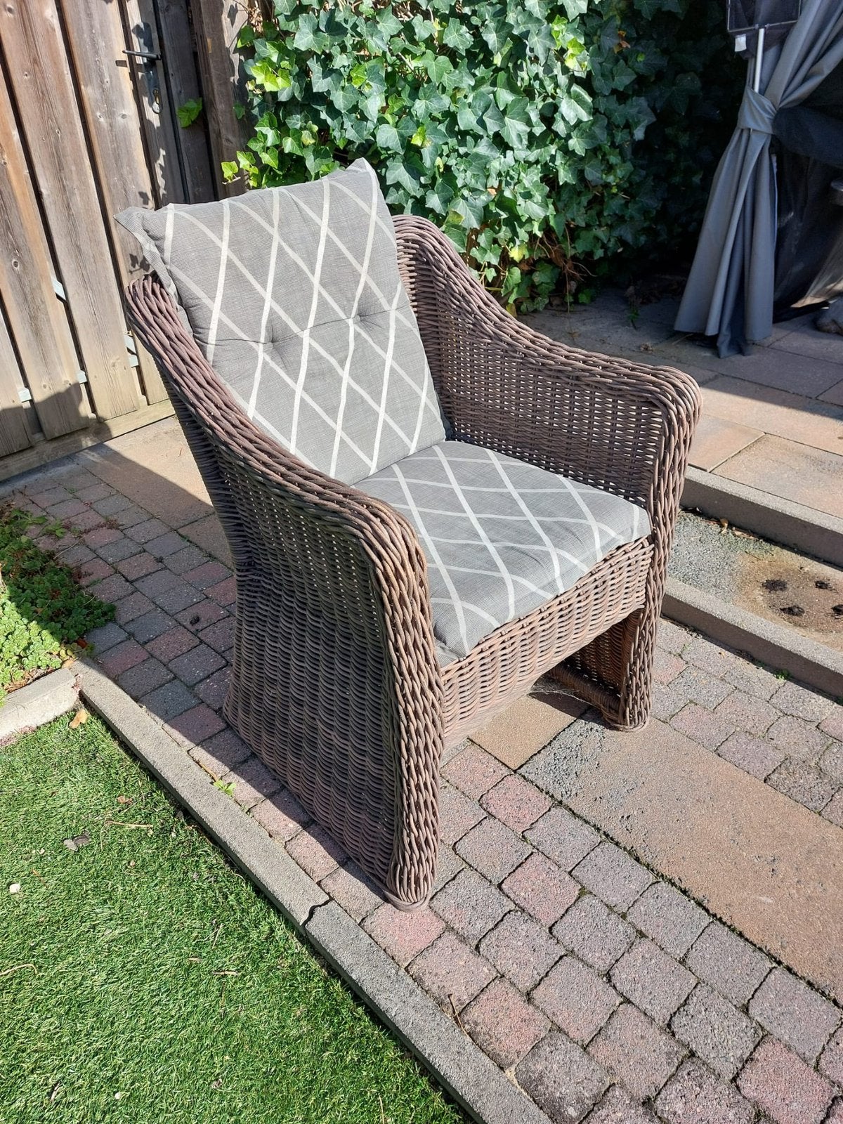 6 echte rotan tuinstoelen, Tuin en Terras, Ophalen of Verzenden, Zo goed als nieuw