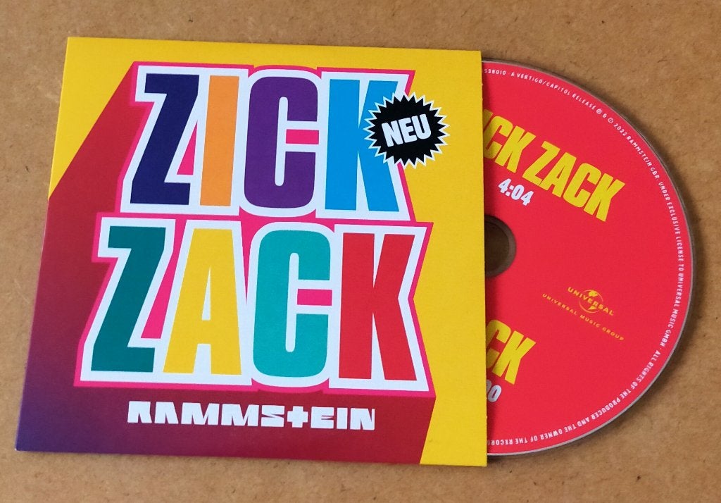 Rammstein - Zick Zack CD Single 2022 Duitse Versie, Ophalen of Verzenden, Gebruikt, Rock en Metal