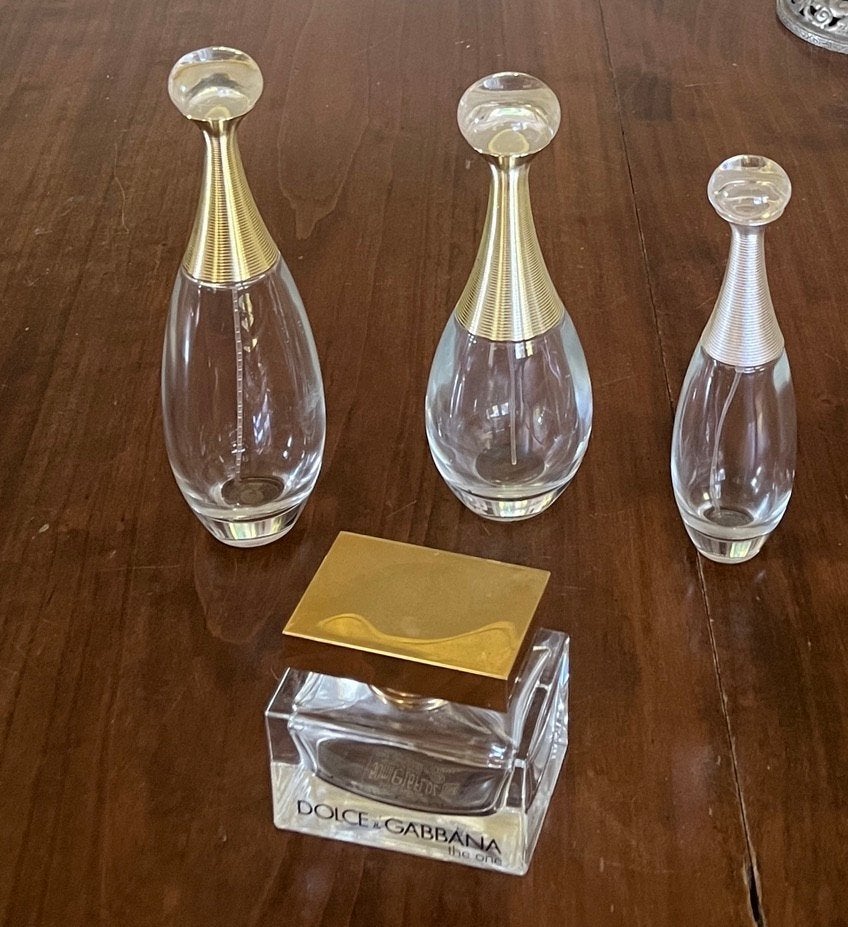 Vier parfumflesjes, Ophalen of Verzenden, Miniatuur