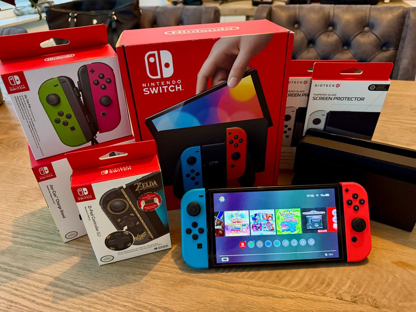 Nintendo Switch OLED set, Ophalen of Verzenden, Zo goed als nieuw, Met 1 controller, Switch OLED