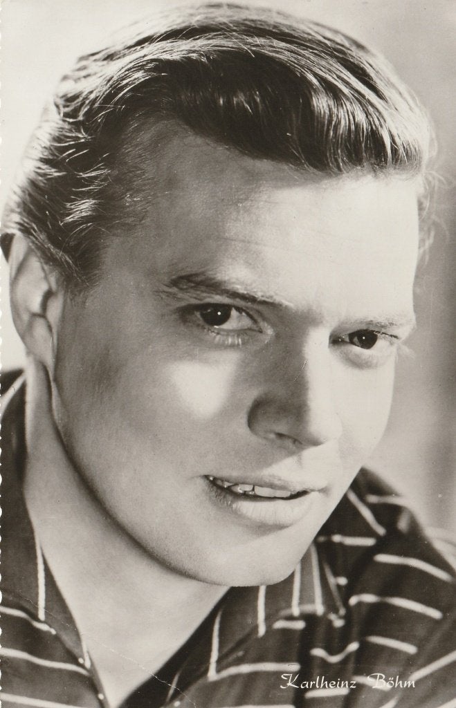 Oude Kaart Karlheinz Böhm, Verzenden, 1940 tot 1960, Ongelopen, Sterren en Beroemdheden