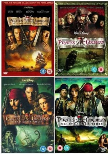 Dvd’s Pirates of the Caribbean 1-4, Cd's en Dvd's, Dvd's | Avontuur, Vanaf 12 jaar, Ophalen of Verzenden, Zo goed als nieuw