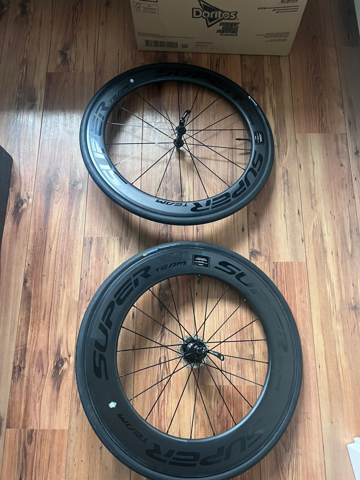Superteam Tubeless Carbon 88/60 Wielset, Wiel, Ophalen of Verzenden, Zo goed als nieuw, Tijdrit-/triatlonfiets