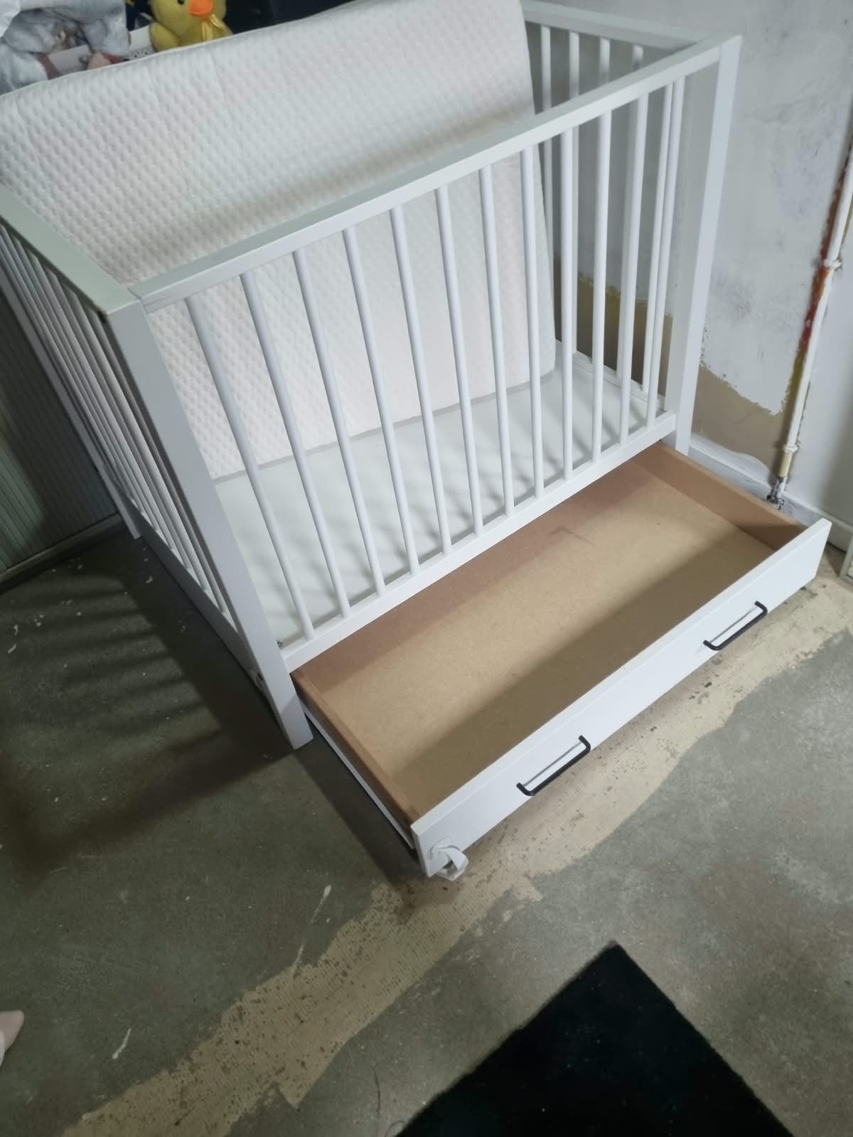 Babybox Met Lade En ZGAN Matras En Toebehoren, Ophalen, Gebruikt, In hoogte verstelbaar