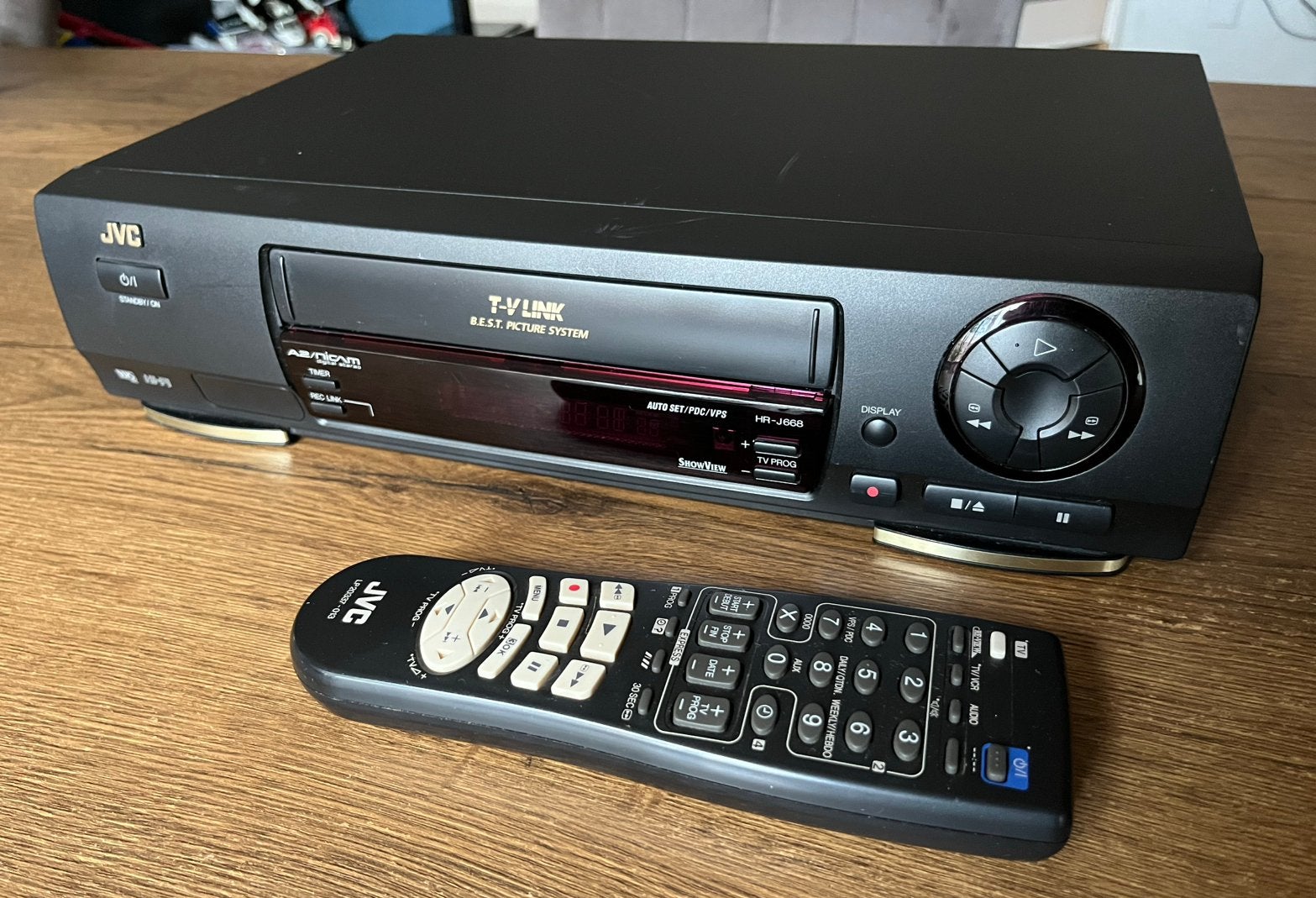 JVC HR-J668 videorecorder, Ophalen of Verzenden, Gebruikt, VHS-speler of -recorder