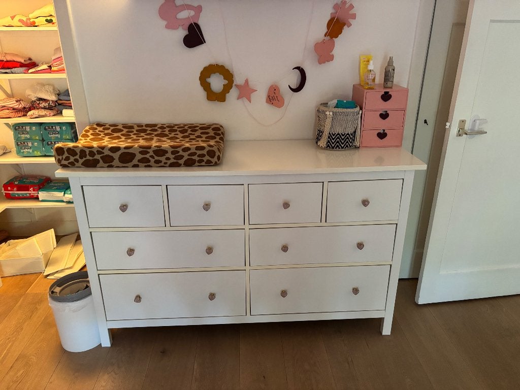 Witte commode, Ophalen, Gebruikt, 50 tot 70 cm, 100 cm of meer