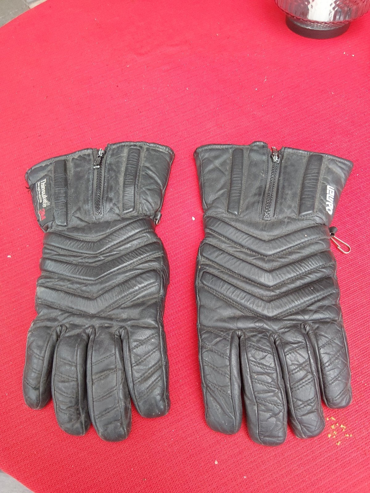 Motorhandschoenen maat XXL - Zwart leer met Thinsulate, Ophalen, Damen, Heren, Handschoenen