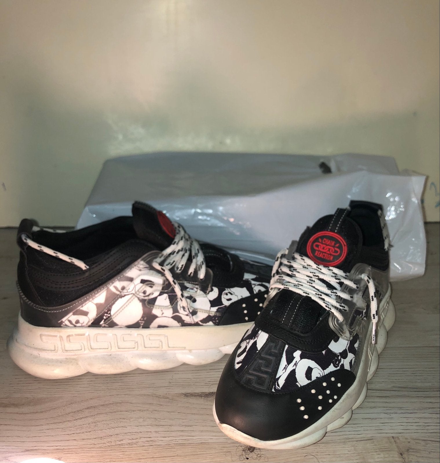 Chain Reaction Sneakers Zwart/Wit, Ophalen, Zwart, Sneakers of Gympen, Zo goed als nieuw