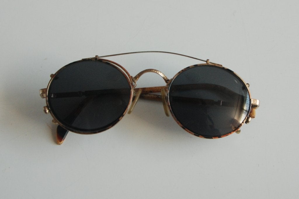 Retro Dakota Smith bril met losse zonnebril voorhanger, Sieraden, Tassen en Uiterlijk, Zonnebrillen en Brillen | Dames, Overige merken