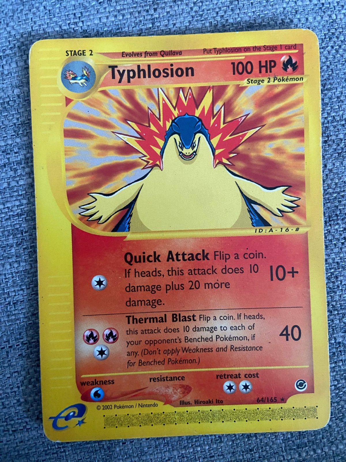 Pokémon Kaart: Typhlosion 64/165 (Engels), Ophalen, Gebruikt, Losse kaart