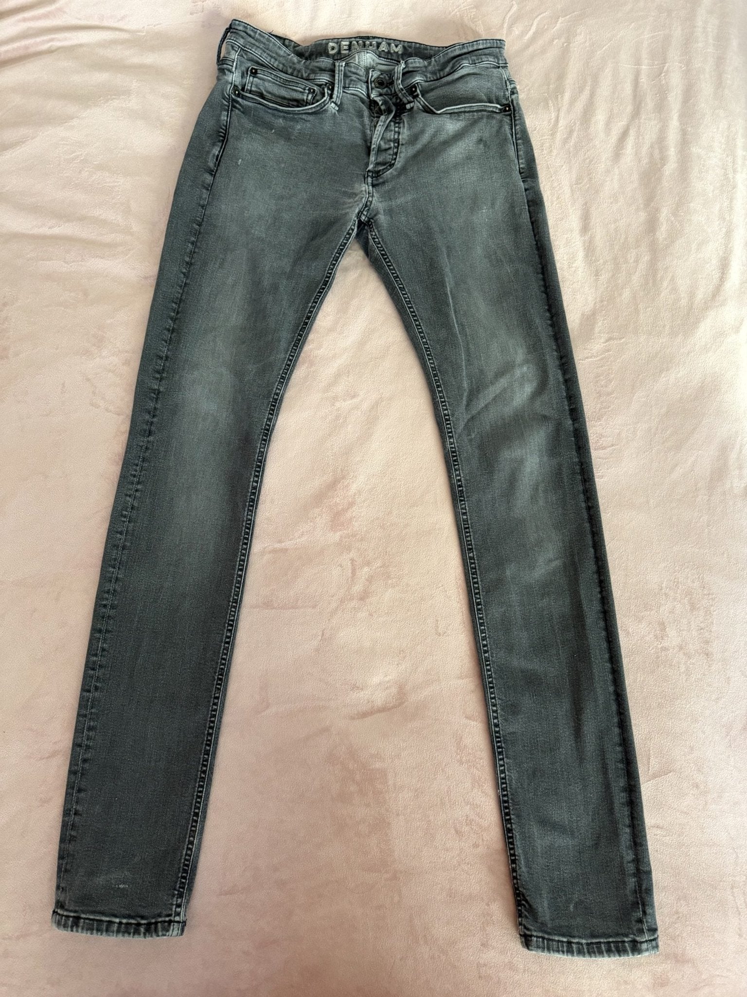 Denham Grey Skinny Fit Bolt Jeans W30 L34, Ophalen of Verzenden, Grijs, Denham