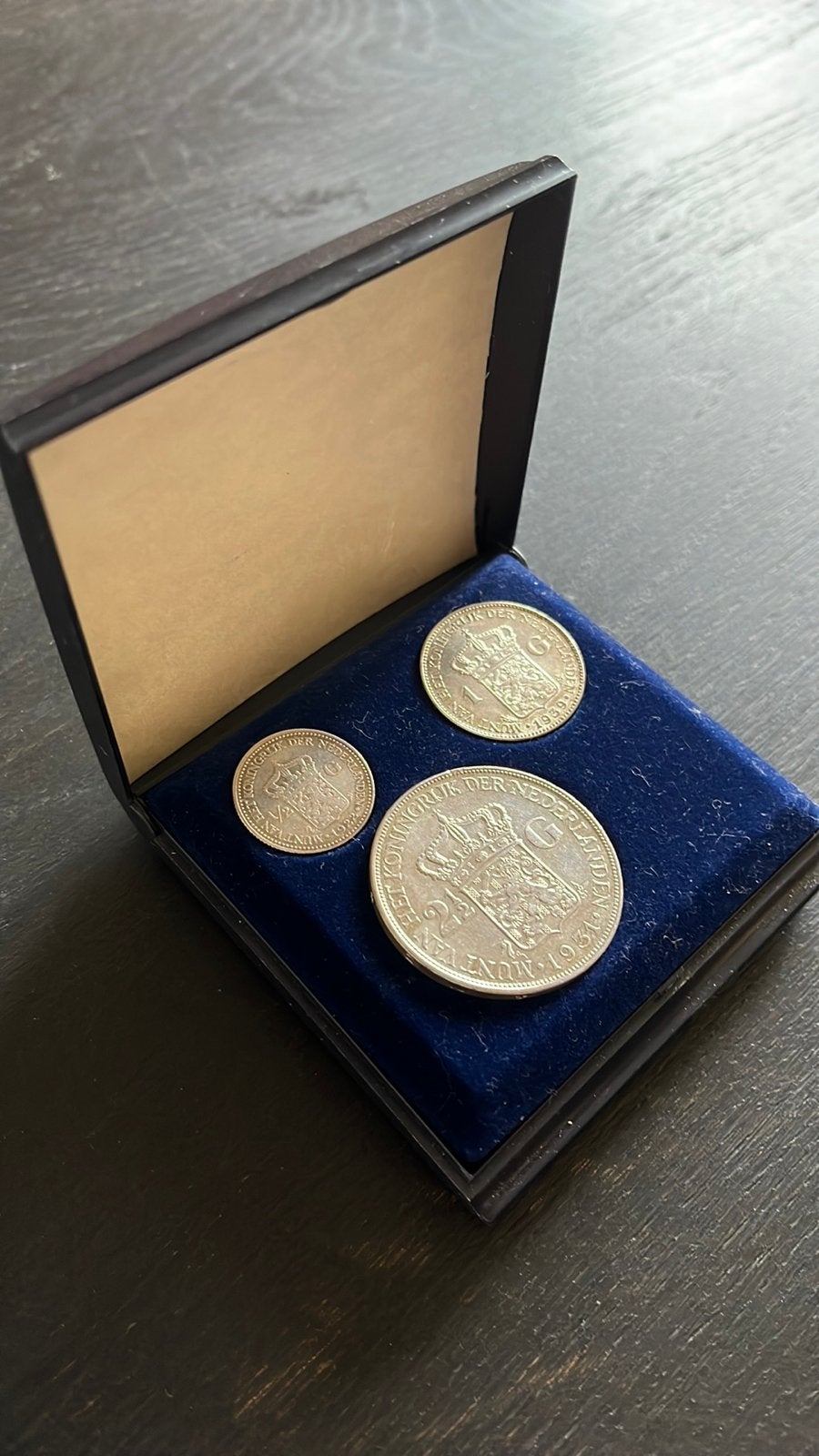 Muntenset gulden 1922, 1939, 1931, 1 gulden, Setje, Zilver, Ophalen of Verzenden