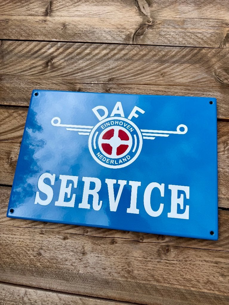 emaille DAF vrachtwagen service bord | 40x28cm, Ophalen of Verzenden, Nieuw, Reclamebord