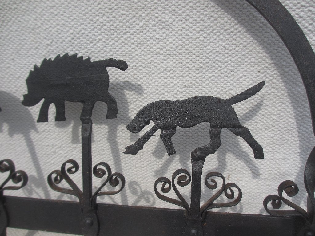 Vintage smeedijzeren Wildkroon / kapstok jaren 50/60, Antiek en Kunst, Ophalen of Verzenden