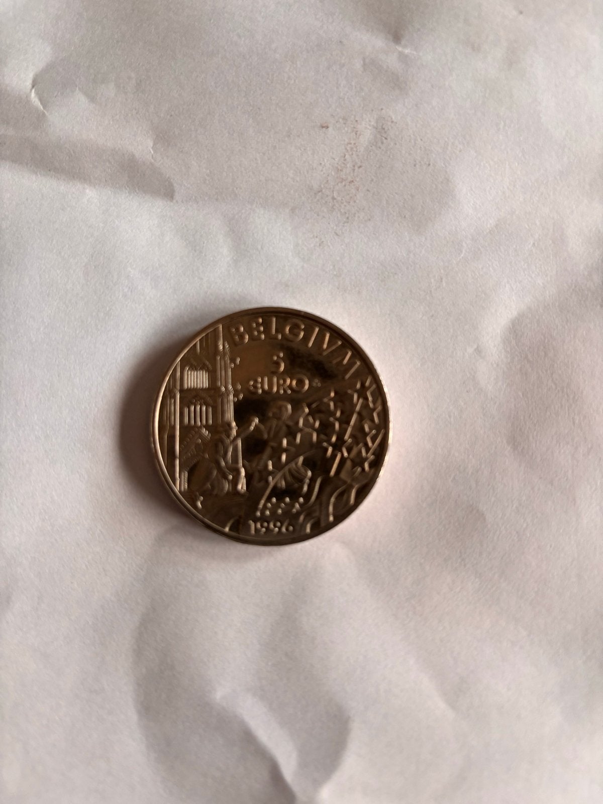 Belgische 5 Euro munt 1996 - Koning Boudewijn, Postzegels en Munten, Ophalen of Verzenden, Metaal, Losse munt