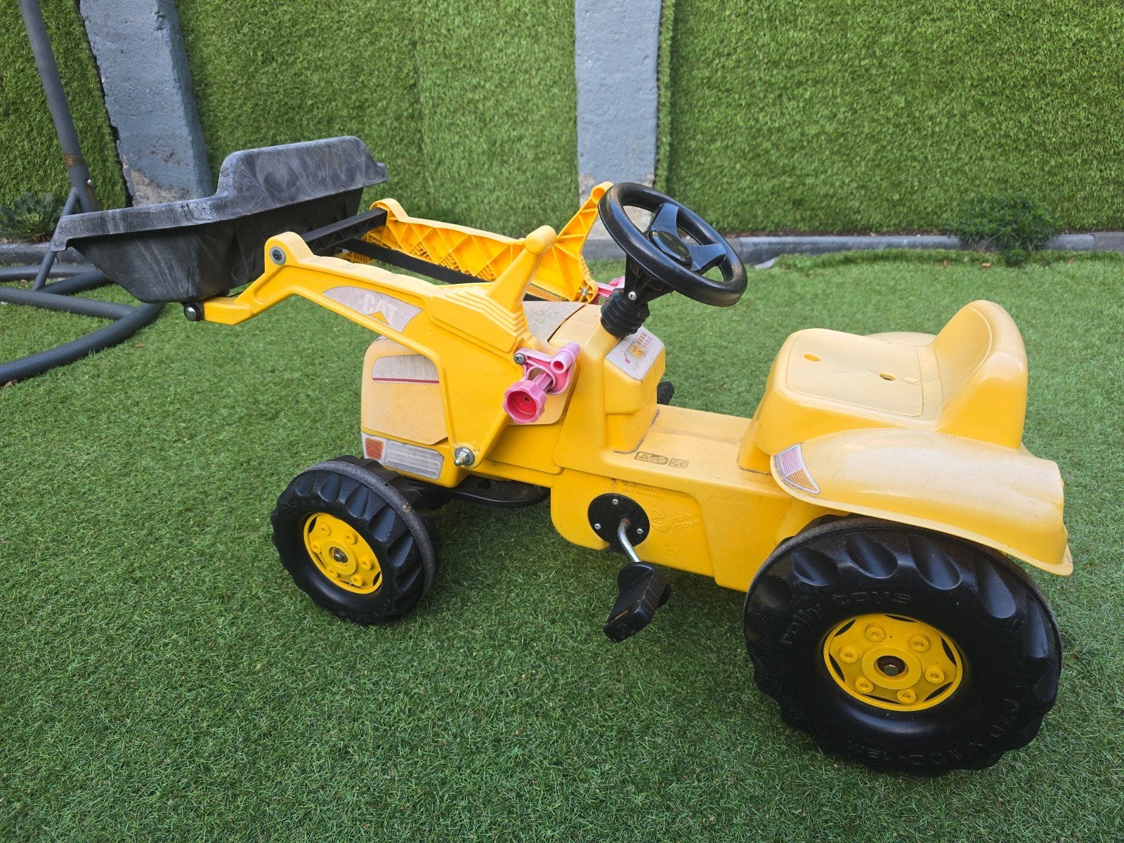 Gele CAT traptractor met laadschop, Ophalen, Gebruikt, Trapvoertuig