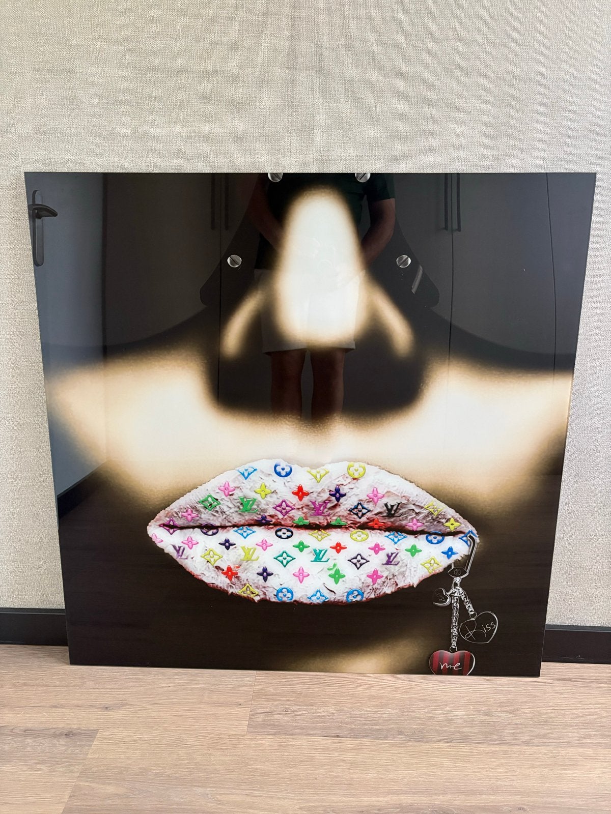 'Cobra Art Company' schilderij fashion lips 100x100 cm, Ophalen, Overig onderwerp, Kunststof, Print