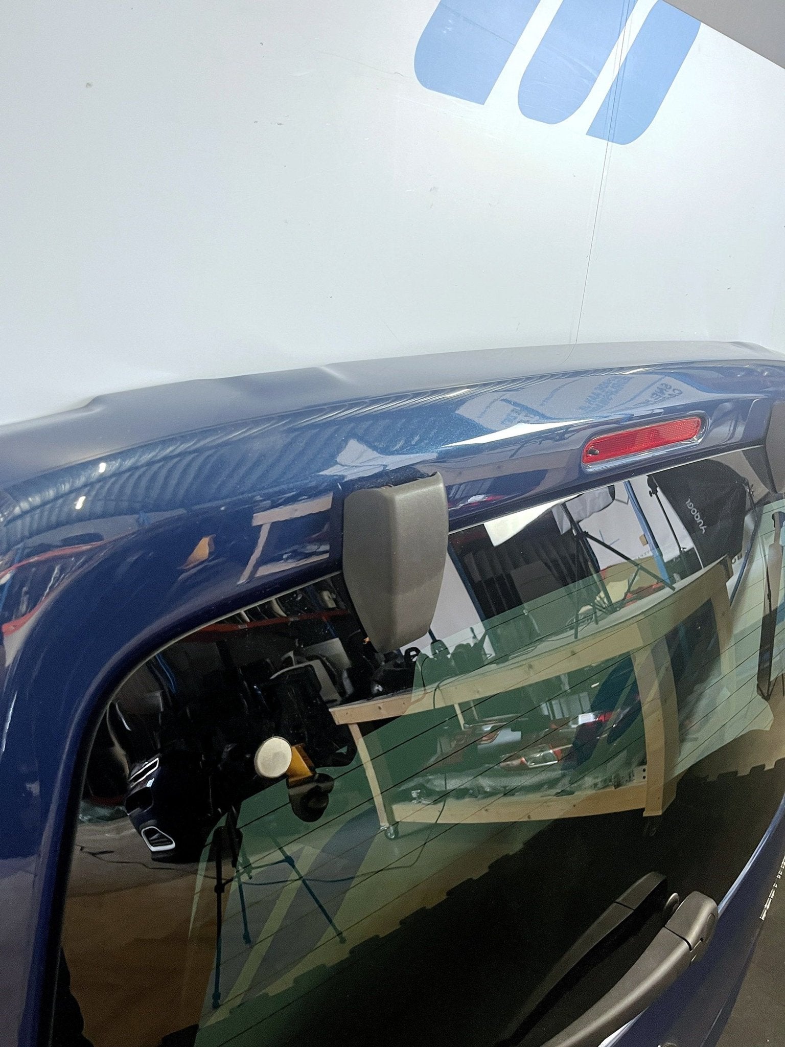 Citroen Berlingo achterklep met ruit blauw EJG 9820436180, Gebruikt, -, Ophalen of Verzenden, Achter