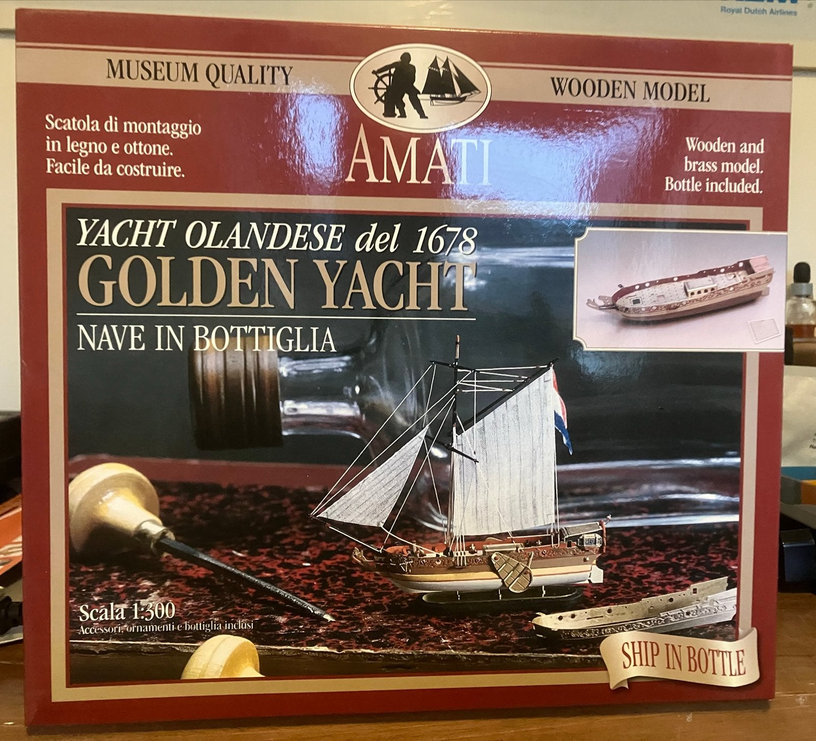 Amati Gouden Jacht 1678 Scheepje in Fles Modelbouwkit (m2454425669 ...