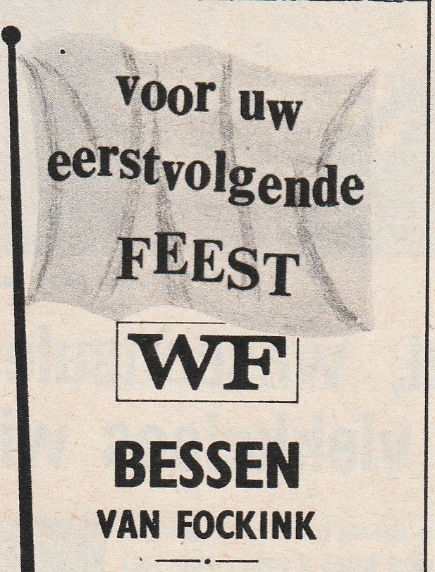 Retro reclame 1964 Wynand Fockink bessen frambozen en kersen, Verzenden, Overige typen