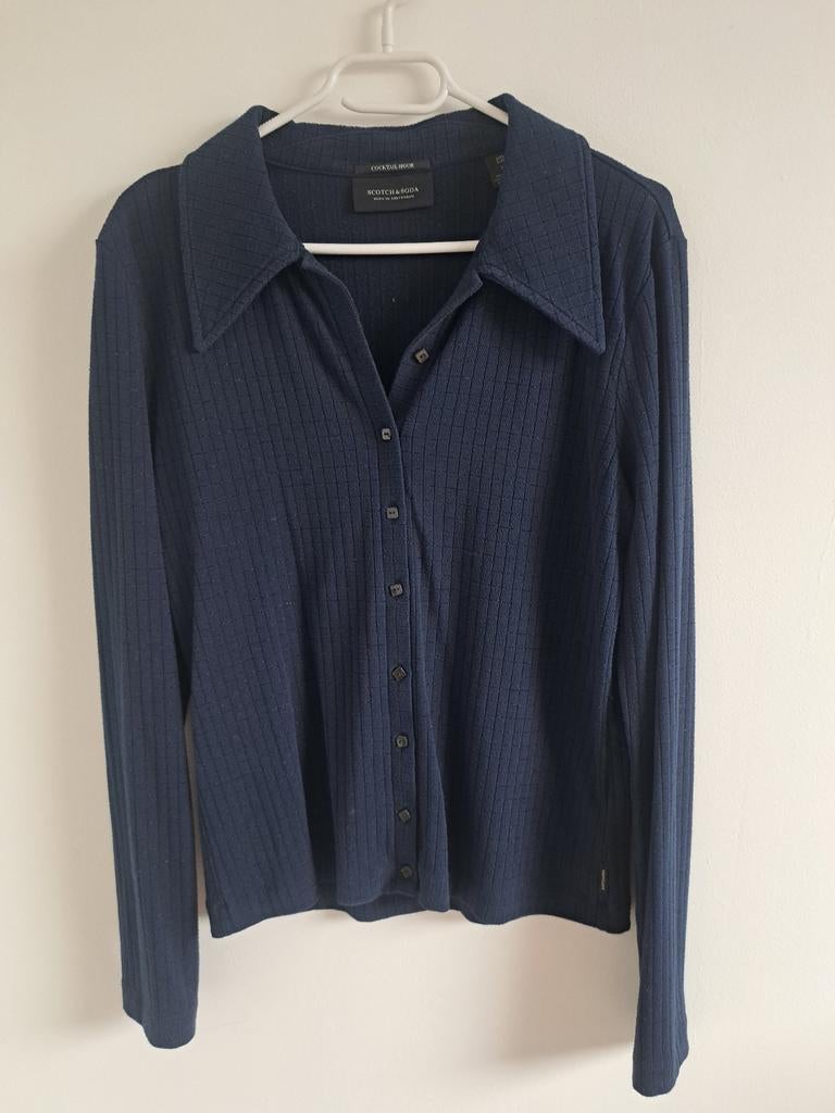 Scotch & Soda vest/blouse met lichte pilling, Blauw, Maat 42/44 (L), Scotch & Soda, Ophalen of Verzenden