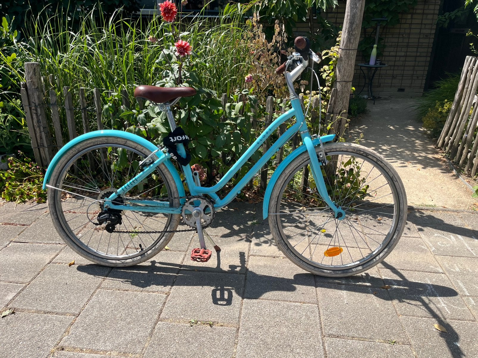 Stadsfiets blauw (decathlon), Ophalen, Gebruikt