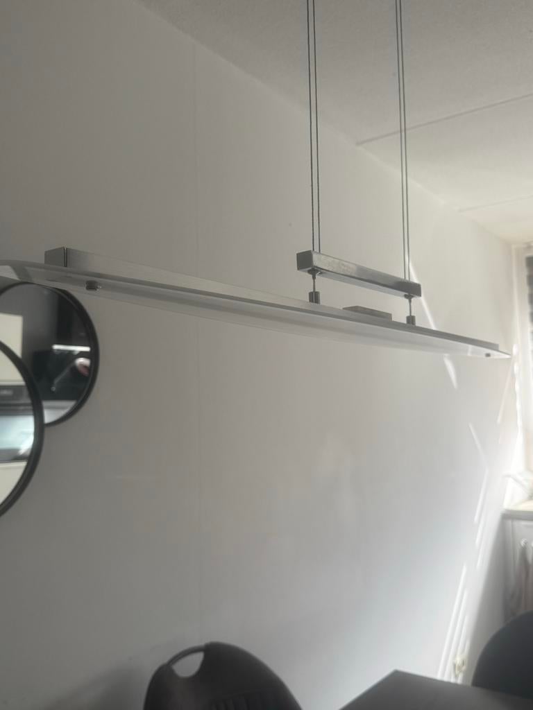 Moderne eettafel hanglamp - Strak design, Ophalen, Gebruikt, Metaal, 50 tot 75 cm