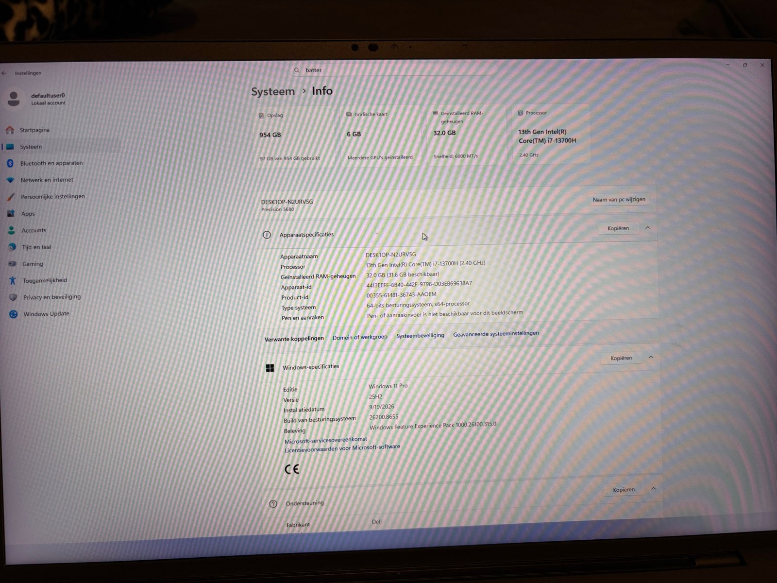 Dell Precision 5680 - i7-13700H, 32GB RAM, 950GB SSD, Computers en Software, Ophalen, 2 tot 3 Ghz, 32 GB, Zo goed als nieuw