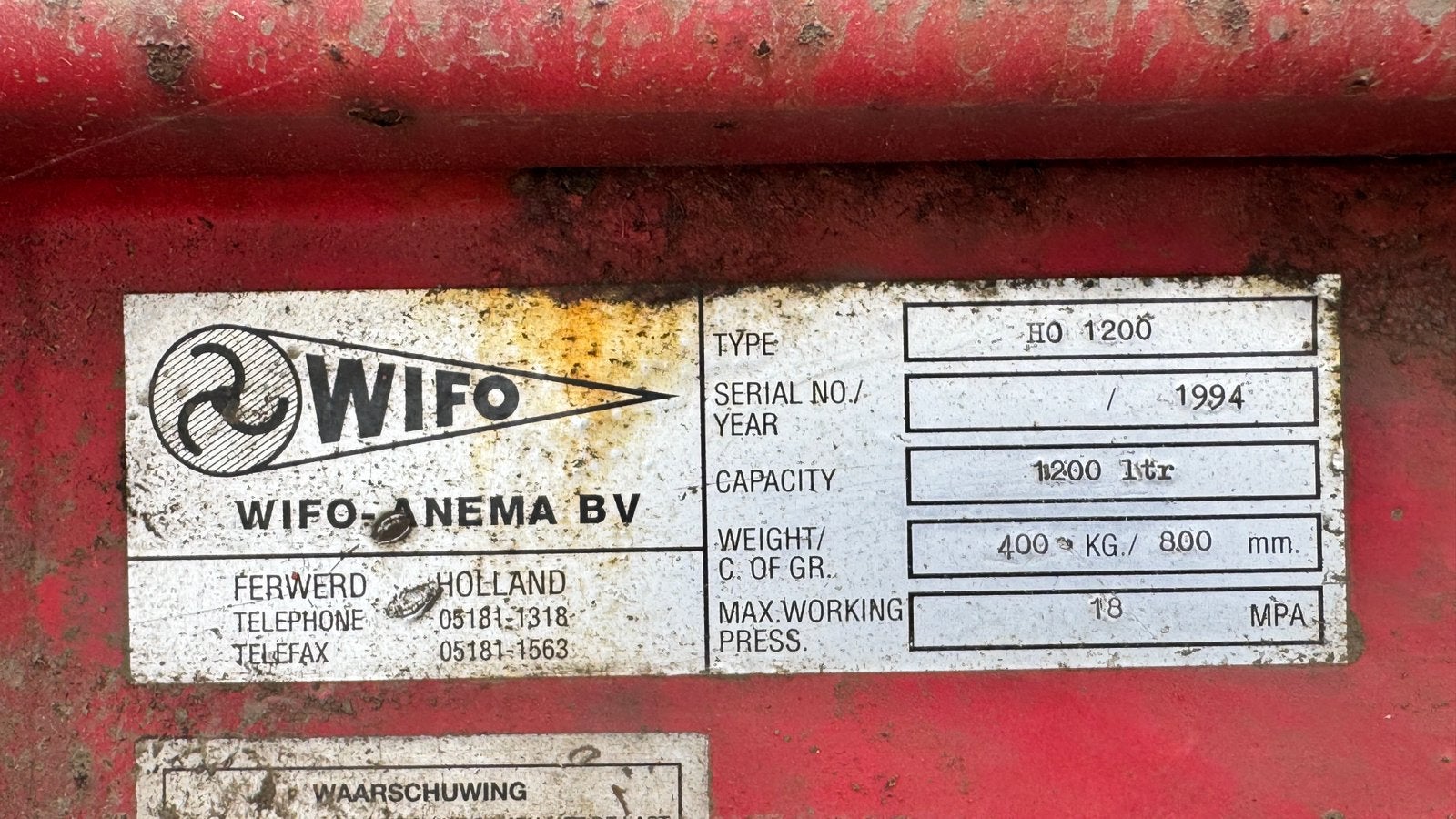 Wifo Schepbak, Ophalen, Fruitteelt, Overige typen