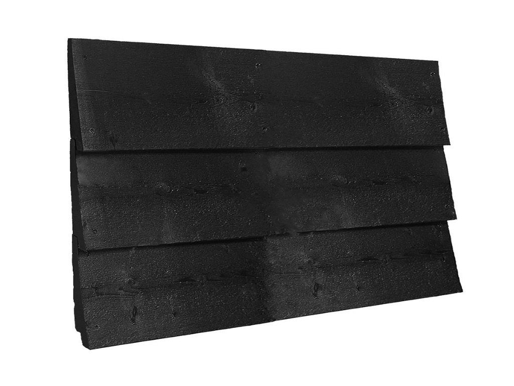 Vuren Zweeds rabat, 10/25x195mm, 3600mm lang, zwart gecoat, Ophalen of Verzenden, Nieuw, 250 cm of meer, Planken