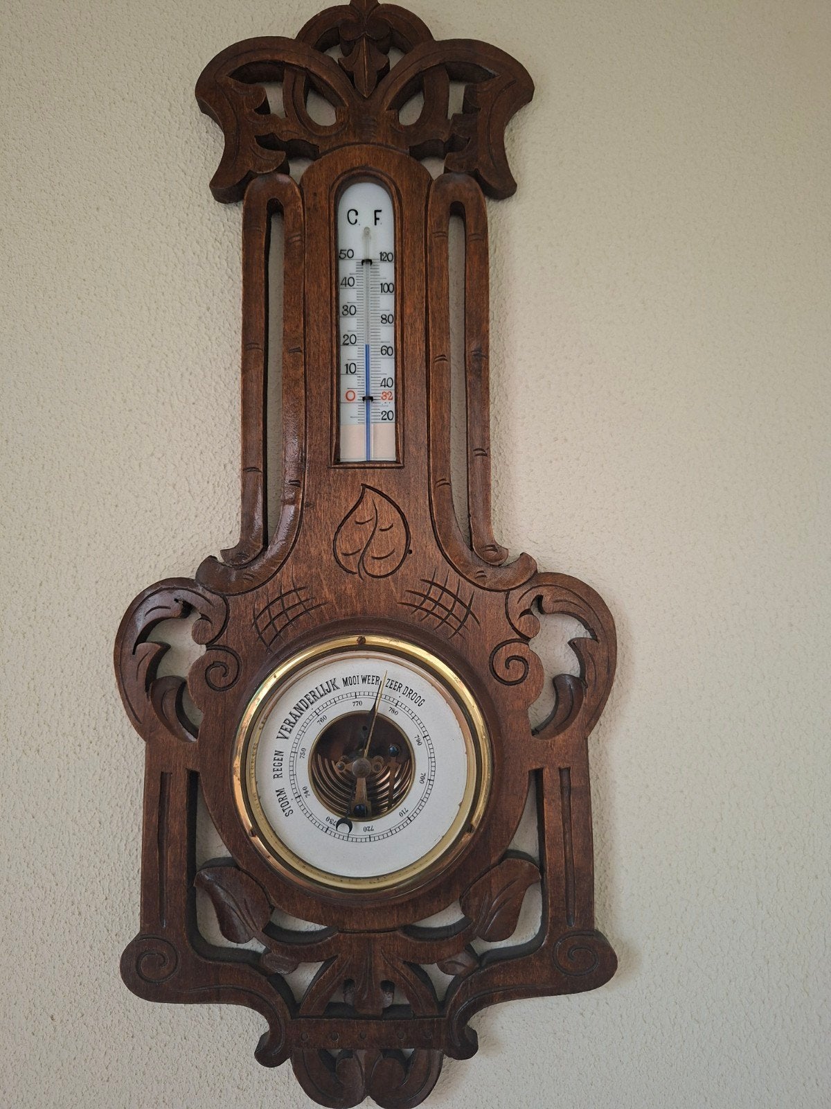 Antieke Barometer., Ophalen of Verzenden