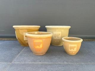 bloempot serie van 4, Ophalen, Rond, Zo goed als nieuw, Balkon