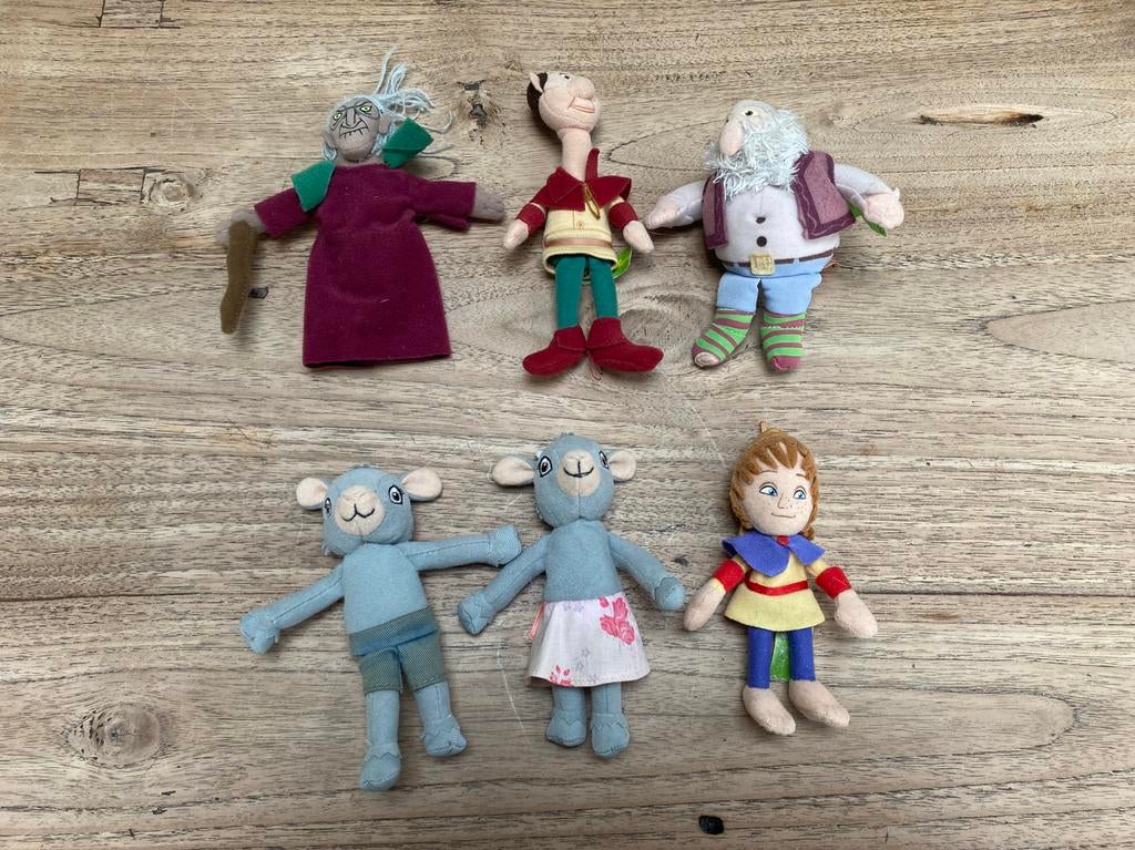Set vingepoppetjes/knuffeltjes Efteling Sprookjesboom, zgan, Ophalen of Verzenden, Zo goed als nieuw, Beeldje of Poppetje
