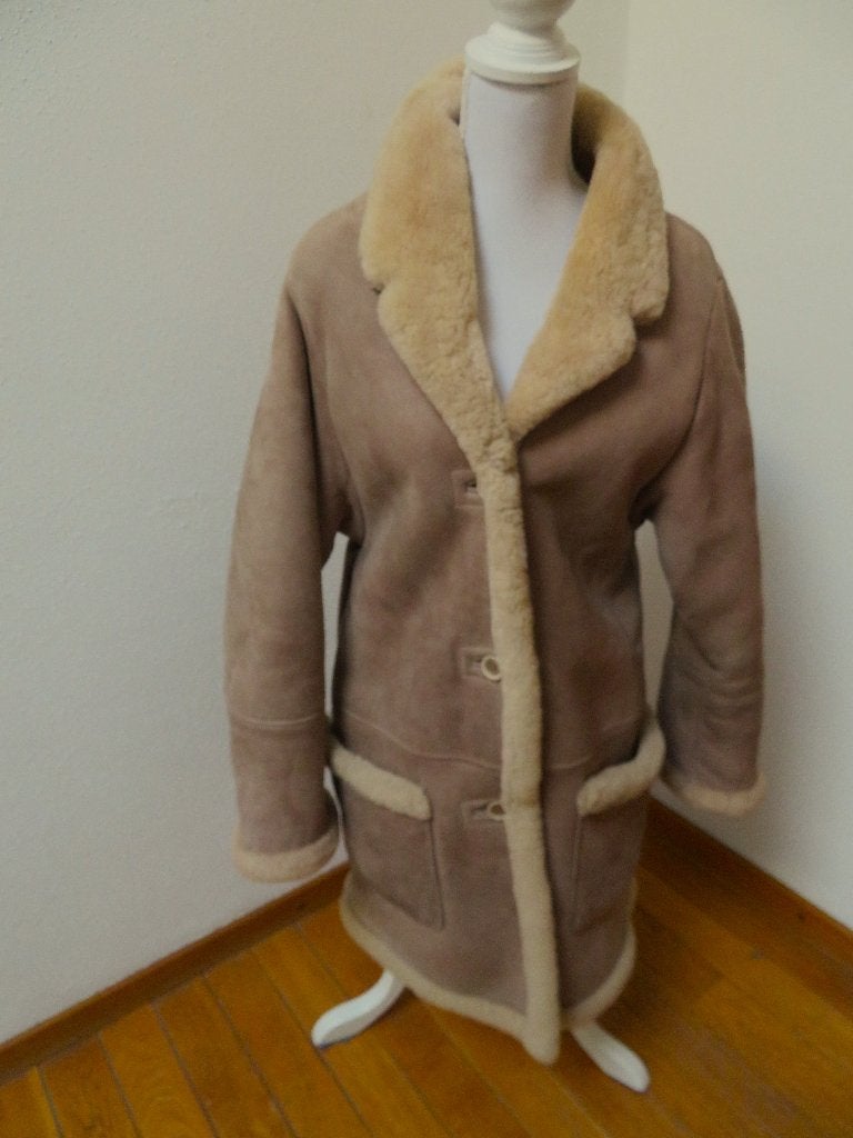 A19 OUI SET aparte jas suèdine met teddy voering beige S 36, Oui Set, Beige, Ophalen of Verzenden, Zo goed als nieuw