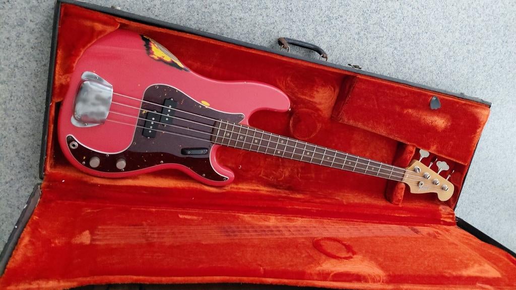 1966 Fender Precision Bass OHSC, Ophalen of Verzenden, Gebruikt, Solid body, Fender