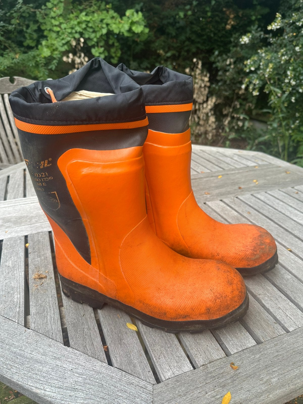 Stihl laats met zaagbeschermibg, Ophalen of Verzenden, Zo goed als nieuw, Laarzen