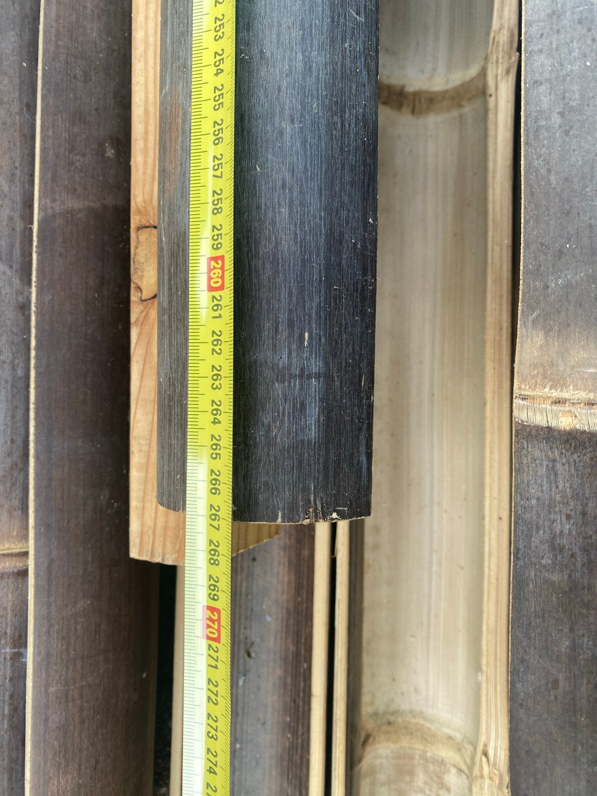 Zwarte bamboe palen - Ideaal voor decoratie, Tuin en Terras, Palen, Balken en Planken, Zo goed als nieuw, Palen, 250 cm of meer