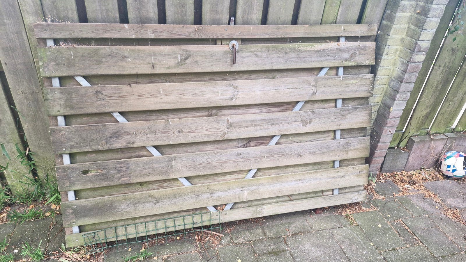 Houten met poort met stalen frame., Ophalen, Met poort, Gebruikt, Tuinhek