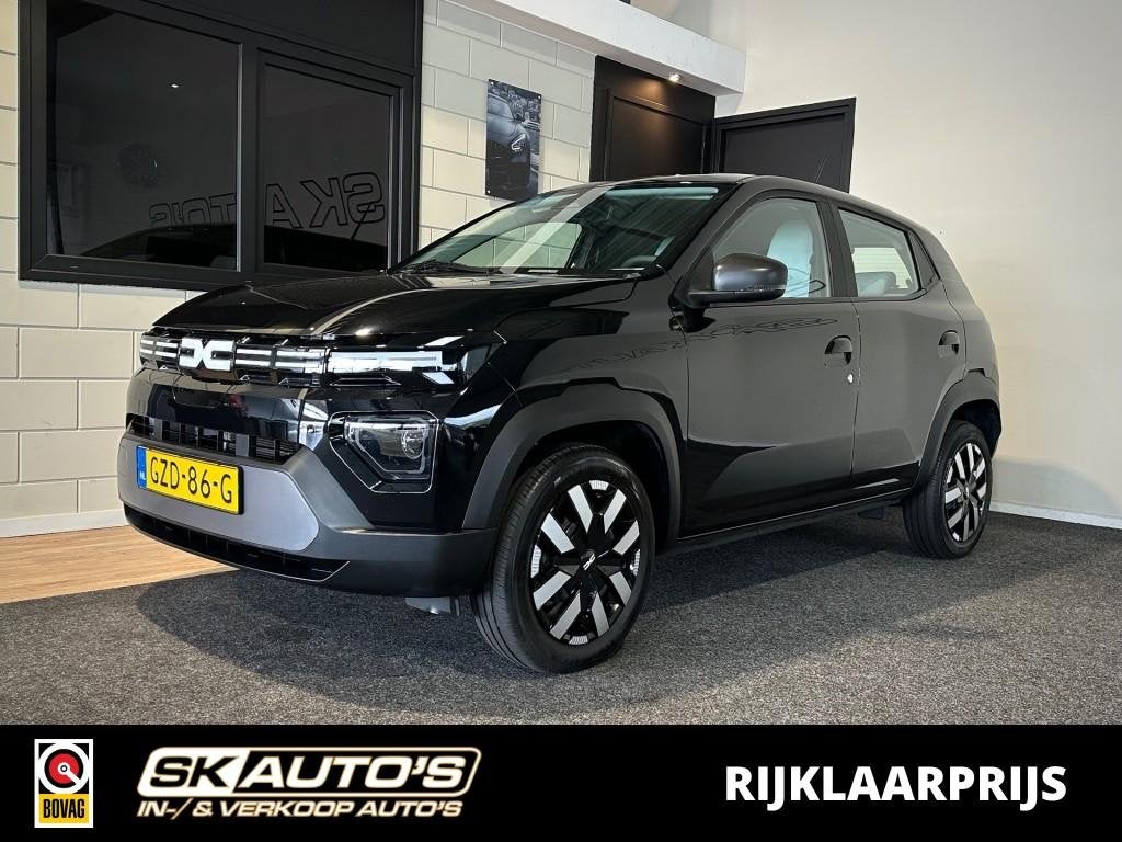 Dacia SPRING EXTREME 65 26.8 KWH l AIRCO l 5DRS l CRUISE l, Auto's, Gebruikt, Overige modellen, 4 stoelen, Zwart