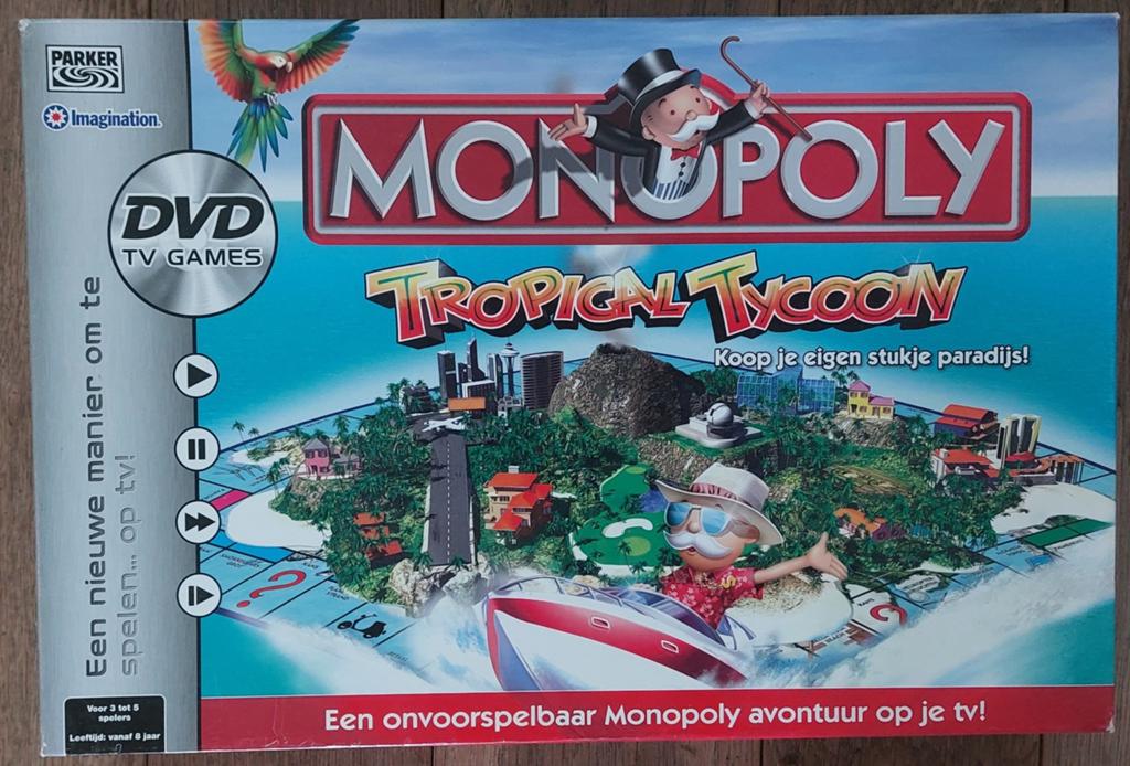 Monopoly Tropical Tycoon DVD TV Games, Hobby en Vrije tijd, Gezelschapsspellen | Bordspellen, Een of twee spelers, Ophalen of Verzenden