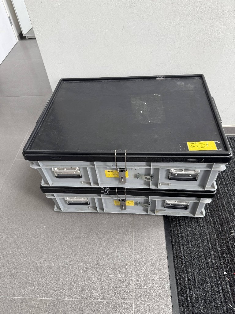 3 Engels transportbakken met slot 80x60, Doe-het-zelf en Verbouw, Ophalen, Gebruikt, 60 cm of meer, 75 tot 100 cm