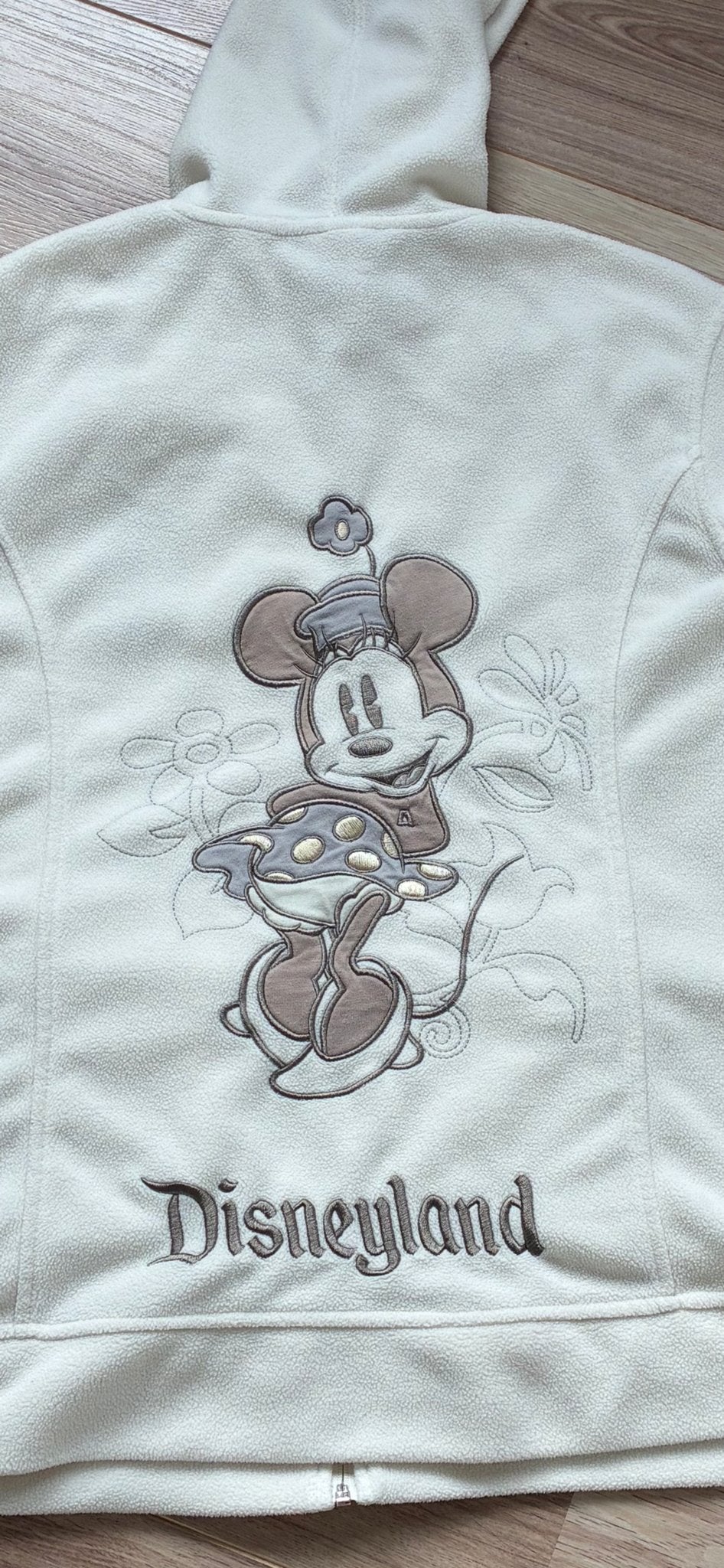 Fleece sweater wit Minnie Mouse maat XL uit Disneyland USA, Ophalen of Verzenden, Gedragen, Maat 46/48 (XL) of groter, Wit