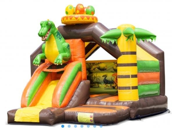 Springkussen multifun Dino te huur, huren, Ophalen of Verzenden, Zo goed als nieuw, Overige