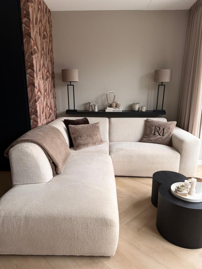 Lounge bank L vorm, Huis en Inrichting, Banken | Complete zithoeken, Ophalen, Zo goed als nieuw, Stof, L bank modern